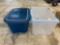 Two Plastic Totes with Lids