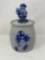 Blue Decorated, Salt Glaze, Eldridge Pottery, 2007, Jar with Lid