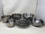Stainless Steel Bowls, Folding Colander