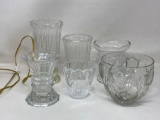 Glassware Vases, Candle Holders