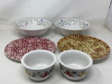 China Plates and Bowls, Decorated