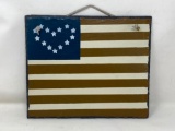Paint Decorated Slate Plaque; US Flag Type