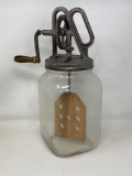Antique Dandy Glass Jar Butter Churn