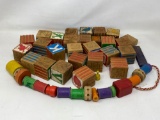 Vintage Wooden Toy Alphabet Blocks