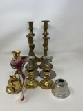 Brass and Pewter Candlesticks