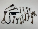 Antique Skeleton Keys, Bottle Openers, Scissors