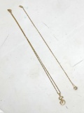 14K Yellow Gold Necklaces, 2.9 dwt total