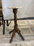 Antique Type Marble Top Plant Stand/Table