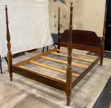 Antique Style Tall Post Queen Size Bed Frame