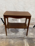 Tapered Leg Side Table with Stretcher