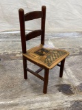Woodcraft Child's Side Chair with Nursery Rhyme Decorated Seat