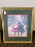 Framed And Matted Print of Boy and Girl