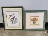 2 Framed Floral Prints