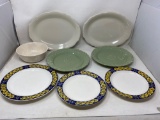 Marked and Decorated Plates, Platter, Bowl