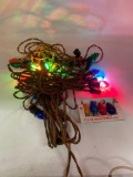 Vintage String of Christmas Lights with Replacement Bulbs