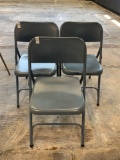 3 Metal Folding Chairs