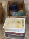 Plastic Lot- Bins, Baskets, Food Storage Containers