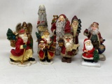 Vintage Type Christmas Santa and Angel Figurines