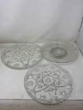 Patterned Glass Serving/Snack Plates