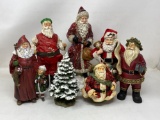 Vintage Type Santa Christmas Figurines