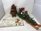 Christmas Decorations, Painted Slate Plaque and more