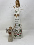 Willow Tree and unmarked Angel Figurines
