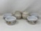 Longaberger Lidded Sugar & Creamer and 4 Corelle Coordinates Bowls with Fruit Motif