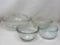 4 Clear Glass Mixing Bowls