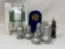 Metal Salt & Peppers, Dog Ornament, Glass Figure, Freedom Coin, Plate Hanger and Stand