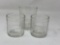 3 Glass Drinking Cups