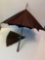 Brown Vintage Parasol and Hand Fan