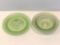 Green Depression Glass Plate & Bowl