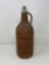 Demijohn Type Bottle with Woven Basket Covering & Handle