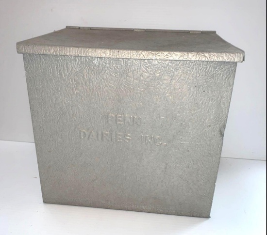 Vintage Metal Milk Box, Penn Dairies Inc.