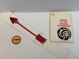 Boy Scouts Diamond Jubilee Order of the Arrow Handbook, Arrow Sash and Arrow Patch