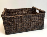 Sturdy Woven Basket with Side Handles