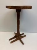 Hand Made Turned Pedestal Round Top Stand