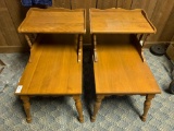 Pair of Vintage Step Down End Tables