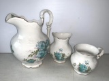 Knowles China Pitcher, Cup and Vase