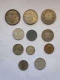 1964 Silver $1/2; 1936 German 5 Deutschmark, 1935 German 5 Reichsmark, and more