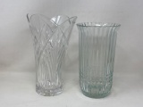 2 Large Glass Vases