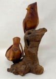 Wooden Carving- Birds on Branch