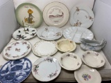 Large Grouping of China Plates, Bowls, Gravy Boat