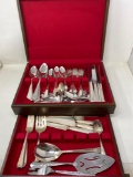 Silver Plate Flatware with Storage Chest