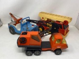Tonka Crane, Jeep Tow Truck and Ladder Fire Truck
