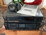 JVC TD-W503 Stereo Double Cassette Deck and Technics SL- P400C Compact Disc Player