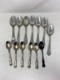 7 & 6 Silver Plate Spoons