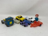 Miniature Vehicles- Metal & Plastic and Fisher-Price Little People Girl
