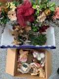 Artificial Flowers & Greenery, Ornaments Lot