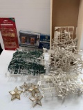 Holiday Lights, Capis Shell Like Star Ornaments, Star Candle Holders, Window Decoration Hangers